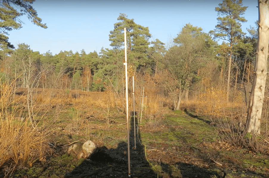 Placement of visible markers at known distances and angles in front of a camera. Source: <https://youtu.be/UUlum77d5Cg>